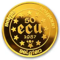 pièce d'or 50 écus Belgique