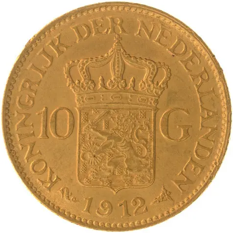 pièce d'or florin Hollande tientjes 10 